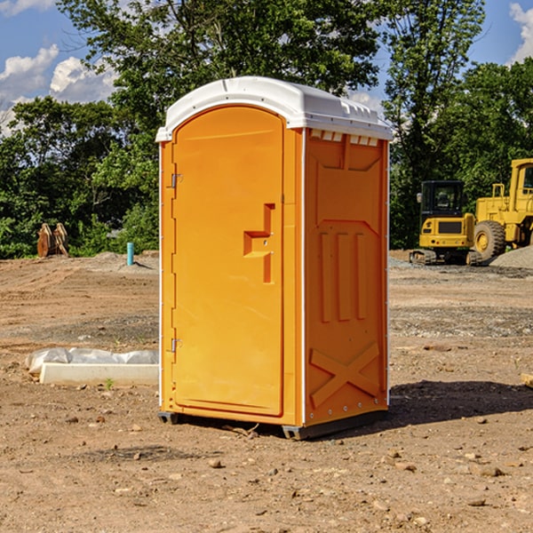 how often are the porta potties cleaned and serviced during a rental period in Palestine AR